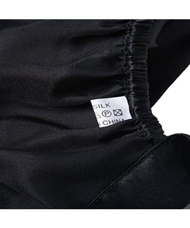 Silk Sleeping Cap for Women & Girls - Soft Hair Bonnet for Long Hair Care - Black - Buy Online on GoSupps.com