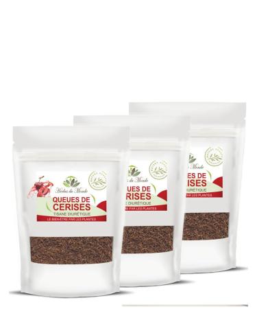 Herbes du Monde Cut Cherry Stems - Slimming Diuretic Herbal Tea | 3 Bags of 100g | Weight Loss Ally - Shop Internationally - Buy Online on GoSupps.com