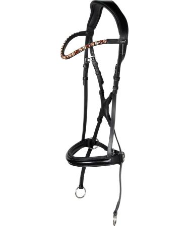 Heinick-Reitsport Black Bitless Bridle | Glow Series Crossunder for Thoroughbreds | International Shipping Available - Buy Online on GoSupps.com