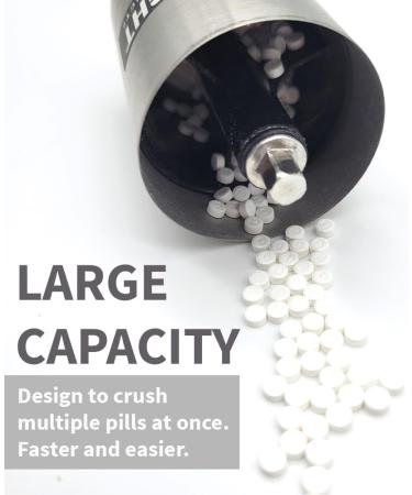 Pill Grinder 2 Pack - Stainless Steel Pill Crusher for Tablets & Vitamins | Grind to Fine Powder - Buy Online on GoSupps.com