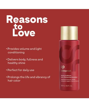 ColorProof Volume Conditioner 8.5oz | Lightweight Sulfate-Free Vegan Formula for Fine Color-Treated Hair | Adds Volume & Body | 8.50 Fl Oz - Buy Online on GoSupps.com