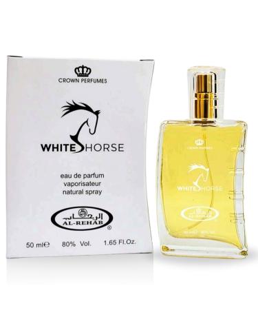 Al-Rehab White Horse EDP - 50ML (1.7 OZ) Long Lasting & Luxurious Scents of Arabia Perfumes For Men & Women. 1.7 Fl Oz (Pack of 1) White Horse Spray