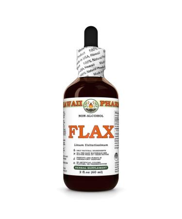 Flax (Linum Usitatissimum) Dry Seed Glycerite Made in Hawaii Organic Raw Materials All Natural Vegan Lab Tested Alcohol-Free Liquid Extract - 2 fl.oz 2 Fl Oz (Pack of 1)