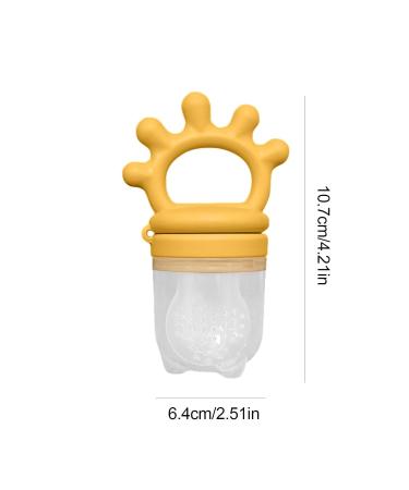 Silicone Baby Fruit Feeder & Soothing Pacifier | Reusable Gummy Ring for Newborns | Yemyap Yellow - Buy Online on GoSupps.com