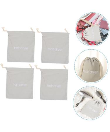 Beavorty 4pcs Hair Dryer Storage Bag Travel Hair Dryer Bathroom Shower Bags Hair Dryer Organizers Drawstring 33x30cm Light Grey - Buy Online on GoSupps.com