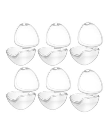 6 pieces Box pacifier box pacifier pacifier storage box pacifier case pacifier holder pacifier pacifier pacifierweg storage box packaging white pp travel