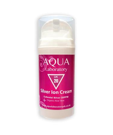 Aqua Laboratory UK 1X 100ML Silver Ion Moisturiser Cream 20 PPM Colloidal Silver Cream
