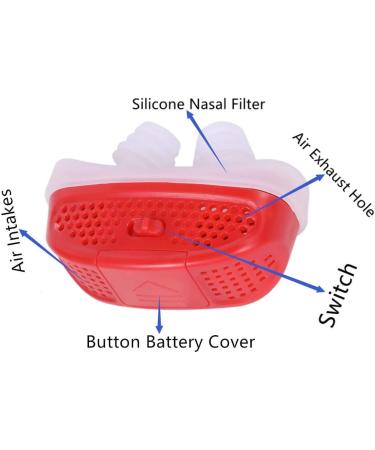 Yoperd Snore Stopper Portable Device | Anti-Snoring Nose Clip Electric | Breathing Relief | Red - Buy Online on GoSupps.com