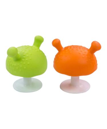 FARUTA 2PCS Pacifier Teether Mushroom Teether for Sucking Pulling Needs Breastfed (Color : Assorted Color)