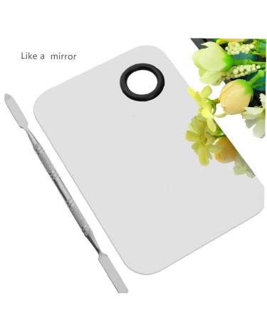 Ruluti Stainless Steel Makeup Mixing Palette & Spatula Tool - Perfect for Seamless Makeup Mixing - Buy Online on GoSupps.com