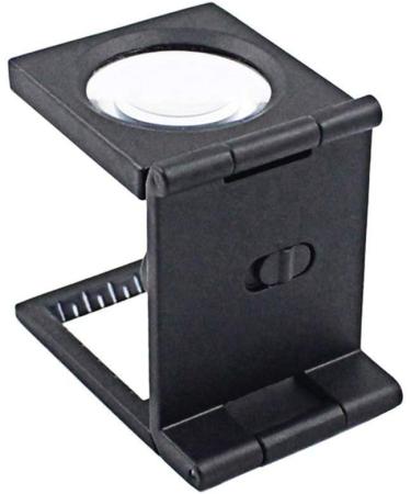 10 X Linen Test Three Folding Magnifying Glass Portable Zinc Alloy Magnifierwith LED Lamp for Textile Jewelry Collection Repair Magnifying Glass - Buy Online on GoSupps.com