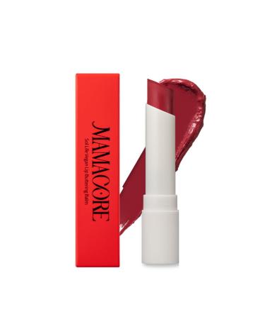 MAMACORE Sol Life Vegan Lip Buttering Balm - 5 Plant Based Oils Shea & Castor Oil Non-Sticky Clean Beauty Moisturizing for Soft & Hydrated Lips (02 Signature Red Farm)
