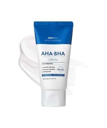 Wish Planner AHA/BHA Cream 2.70 fl.OZ / 80ml AHA/BHA Daily Facial Cream Hydrating Moisturizer Korean Skincare