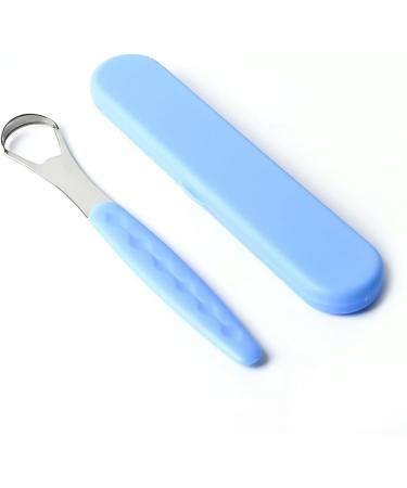 WILsem Tongue Cleaner Scraper - Reusable Stainless Steel Mouth Brush in Black Blue & Green | Non-Slip Handle for Optimal Oral Hygiene - Buy Online on GoSupps.com