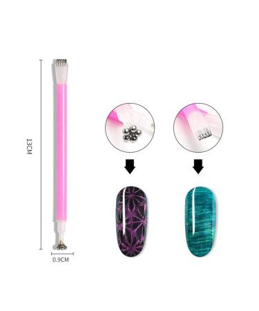CHAWHO 6pcs Nail Design Pens - Magnet Stick Dotting Manicure Tools for DIY 3D Cat Eye Nail Art | International Shipping - Buy Online on GoSupps.com