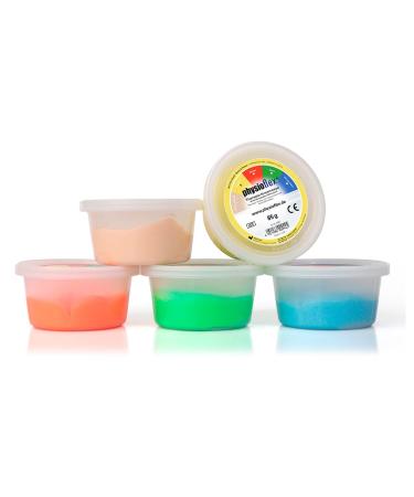 Physioflex therapy modelling clay set: 85 g 1 each extra soft soft medium hard extra hard