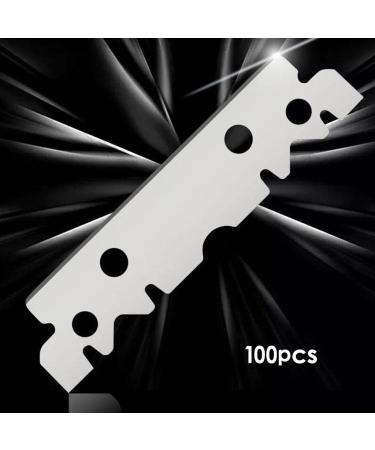 Fenteer 100x Stainless Steel Razor Blades - Sharp Manual Single Edge Blades for Beard Trimming | International Shipping Available - Buy Online on GoSupps.com