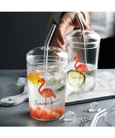 ALINK Glass Smoothie Straws - Pack of 8 | 10x10mm Long Reusable Drinking Straws with Cleaning Brushes - Buy Online on GoSupps.com