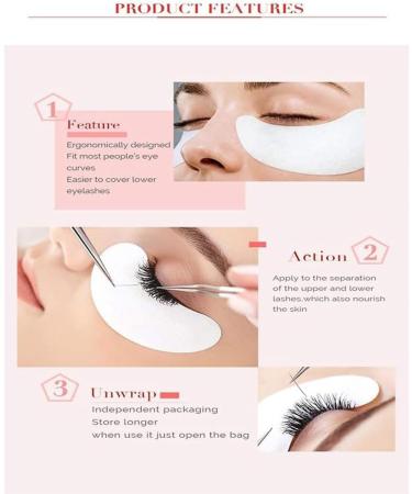 Under Eye Gel Pads 50 Pair Eyelash Extension Pads False Eyelash Lash Extension Makeup Eye Gel Patches for Pro Salon and Individual (50 Pair) - Buy Online on GoSupps.com