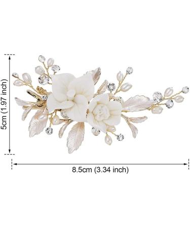 Holiday Decorations Bride Hair Clip Wedding Hair Clip Flower Wedding Hair Piece For Bride Hair Comb Barrette Bridal Hair Accessories Gold - Buy Online on GoSupps.com