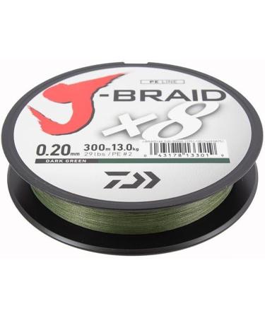Daiwa J-Braid 8 Braid 300m Multicolor - High-Performance Braided Fishing Line 0.16mm | International Shipping - Buy Online on GoSupps.com