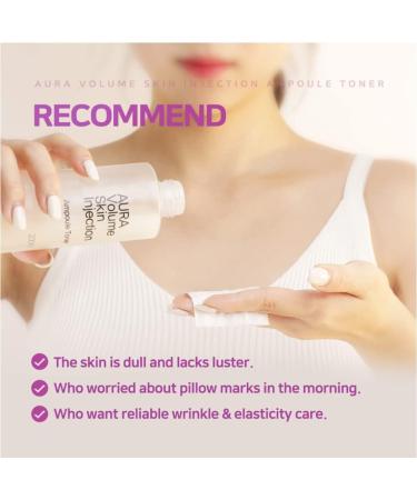 Aura Volume Skin Injection Ampoule Toner | Peptide-Packed Elasticity Booster | Green Tea Pomegranate & Lavender Oils | 6.7 fl oz - Buy Online on GoSupps.com