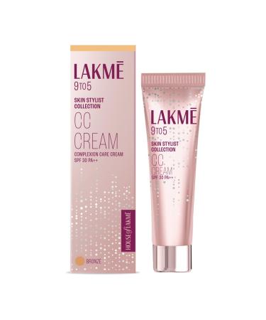 Lakme 9 To 5 Complexion Care Face CC Cream Bronze SPF 30 Conceals Dark Spots & Blemishes 30g