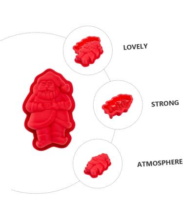 Alipis 2 Pcs Baking Mold Silicone Molds Santa Chocolate Biscuit Xmas Baking DIY Mold Self Made Cake Mold 18.2X11.5X3CM As Shown - Buy Online on GoSupps.com