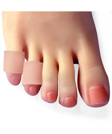 Pinky Toe Protectors  Beige Little Toe Covers Toe Sleeves  Protect Toe By Toe from Rubbing  Ingrown Toenails  Corns  Blisters  Hammer Toes and Other Painful Toe Problems