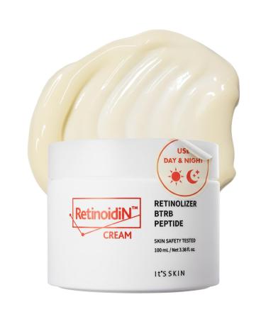 It'S SKIN Retinoidin Cream - Retinol Anti Aging Face Moisturizer - Smooth Wrinkles & Fine Lines - Firming & Moisturizing with Adenosine Hyluronic Acid Peptides Niacinamide and Ceramide 3.38 oz.