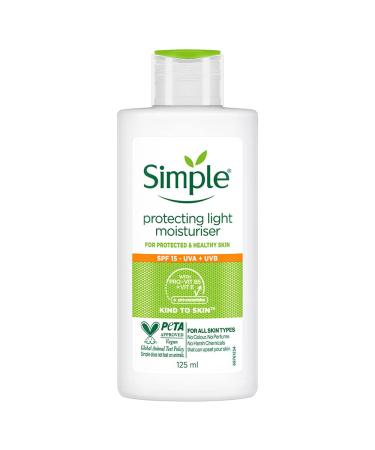 Simple Kind To Skin Protecting with Provitamin B5, Vitamin E and Glycerin Moisturizing Cream SPF 15 for Sensitive Skin 125 ml
