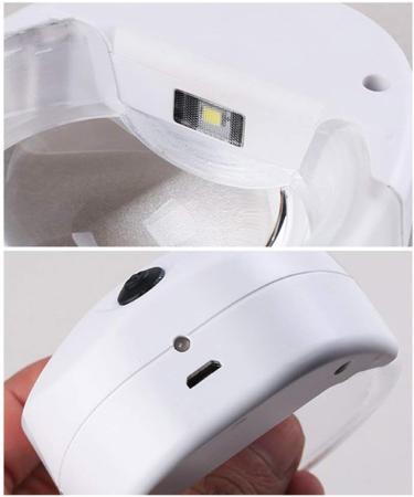 Portable Magnifiers Handheld Mini Double Lens Great for Reading Books Maps Documents More Home and Office Illuminated Magnifying Glass White 10x Made in China - Buy Online on GoSupps.com