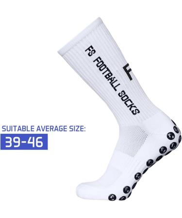 Lixada Breathable Football Socks for Men & Women - Non-Slip Durable Sports Socks (3 Pairs 39-46) for Football Cycling Marathon & Climbing - 01 White - Buy Online on GoSupps.com