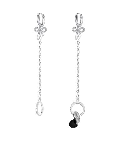 Chendalize Noise Reducing Earplug Earrings Earplug Holder Earrings for Loop Earplugs Ear Plugs Earrings Holder for Concert Noise Cancelling Earplugs Loop Ear Plug Holder for Women(Silver)