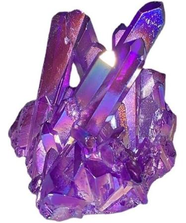 Natural Crystal Rough Natural Quartz Crystal Cluster Titanium Bismuth Electroplated Purple Stone Specimen Home Decor Gifts (Color : 100g) - Buy Online on GoSupps.com
