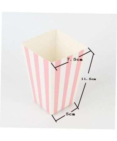 Zerodeko 36pcs Box Cardboard Popcorn Snackbox Popped Popcorn Snack+box Popcorn Containers Cartoon Headgear Biscuits Cookies Boxes for Gifts Pink Containers Picnics Stripe Party Supplies 1 - Buy Online on GoSupps.com