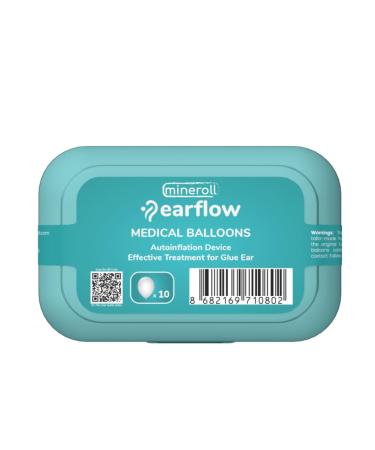 EARFLOW Replacement Medical Balloons x10 Autoinflation Device for Glue Ear Treatment Eustachian Tube Dysfunction and Middle Ear Symptoms Drug-Free Solution for All Ages 10 Medical Balloons