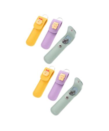 GLEAVI 6 Sets Earpick Ear Wax Remover Stainless Ear Spoon Ear Massage Supply Earwax Picking Spoon Small Ear Massager Ear Cleaning Supply Earwax Picking Scoop Ear Cleaner Aldult Pu