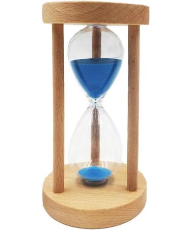 Gazechimp Hourglass Timer - 15 Minute Blue Sandglass for Teeth Brushing Cooking & Training - Stylish Wood & Glass Design - Buy Online on GoSupps.com