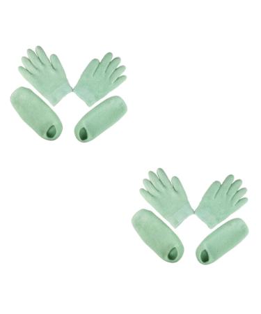 POPETPOP 2 Sets for Dry Cracked Hands Cuticle Socks Softening Socks Gel Disposable Disposable Glasses Strap Paraffin and Mittens Dry Hands Short Boots
