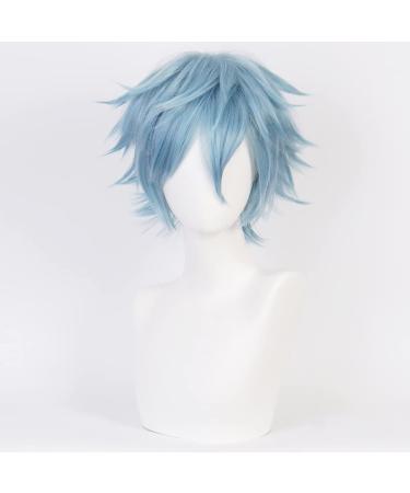 Lwiuentx MHA Cosplay Shigaraki Tomura Short Blue Wig + Free Wig Cap | International Shipping Available - Buy Online on GoSupps.com