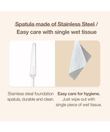 Professional Stainless Steel Foundation Spatula | Double Edged for Even Makeup Application | Includes Storage Pouch | Ships Internationally - Buy Online on GoSupps.com