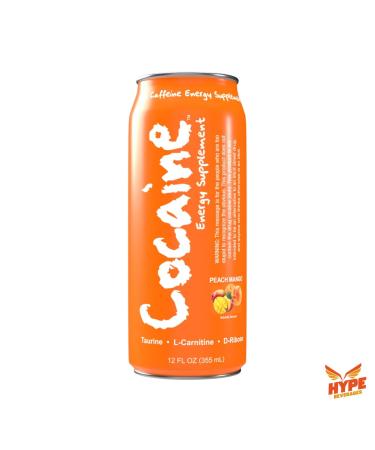 Cocaine Energy Supplement Pre Workout Energy Drinks Healthy Energy Drinks with Vitamin C B6 B12 L-Carnitine 750mg Taurine 280mg Caffeine Peach Mango 12Oz Can Pack of 12 - Buy Online on GoSupps.com