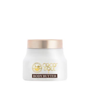 Coco Soul Body Butter with Coconut | Shea Butter & Ayurveda for Intense Moisturization | Paraben. Silicones & Mineral Oil Free | 100% Vegan | 140g