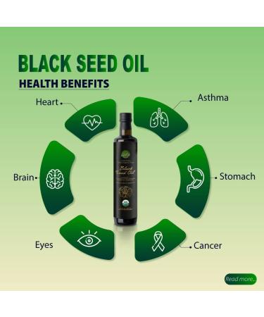 USDA Organic Black Seed Oil 8.4 FL Oz - Cold Pressed Liquid Turkish Cumin Oil - 250 ML Glass Bottle - Pure Nigella Sativa Seed Oil with 2% Thymoquinone (TQ) - Buy Online on GoSupps.com