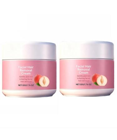 Herbionyx Facial Hair Removal Cream Moisturizing Nourishing NonSticking Fast Gentle and Fast Acting Hair Removal Cream for Face & Lip 2pcs