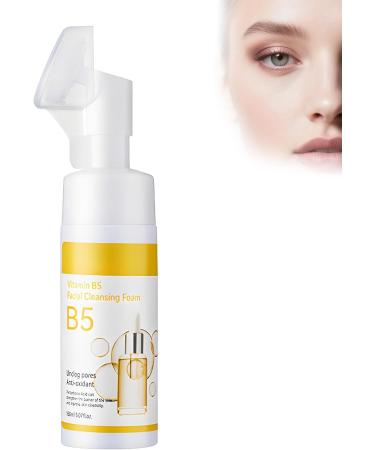  Crsetmyth Vitamin B5 Cleansing Foam 150ml Cleansing Foam for Clear and Bright Skin Facial Cleansing with Silicone Blackhead Cleansing Brush Face - Buy Online on GoSupps.com