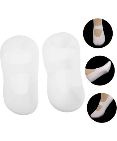 FRCOLOR 1 Pair Silicone Heel Protector Silicone Moisturizing Socks Silicone Boat Sock Spa Gel Socks Silicone Socks Beach Sock Tendon Socks Dance Socks Sole of Foot Men and Women White - Buy Online on GoSupps.com