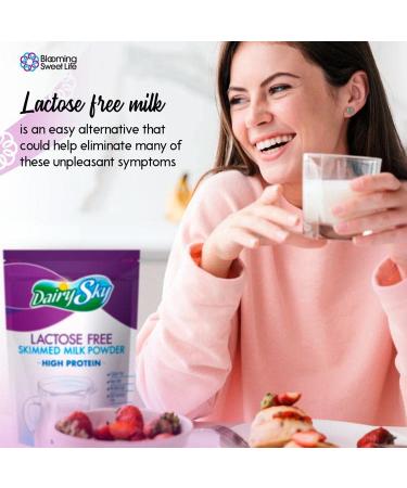 DairySky Lactose-Free Skimmed Milk Powder - Non-GMO, Fat-Free for Baking & Coffee | Kosher, Protein & Calcium Rich | RBST Hormone-Free - 24oz - Buy Online on GoSupps.com