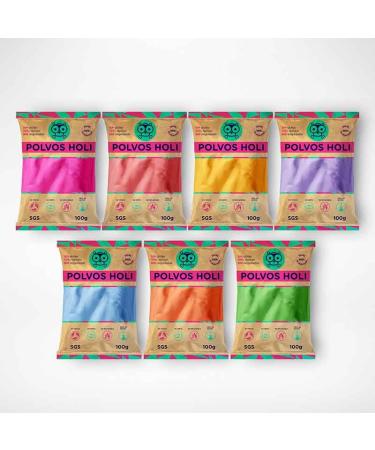 Grupo TodoLuminosos Grupo TodoLuminosos Powders Holi Pack of 490 Envelopes 100 g